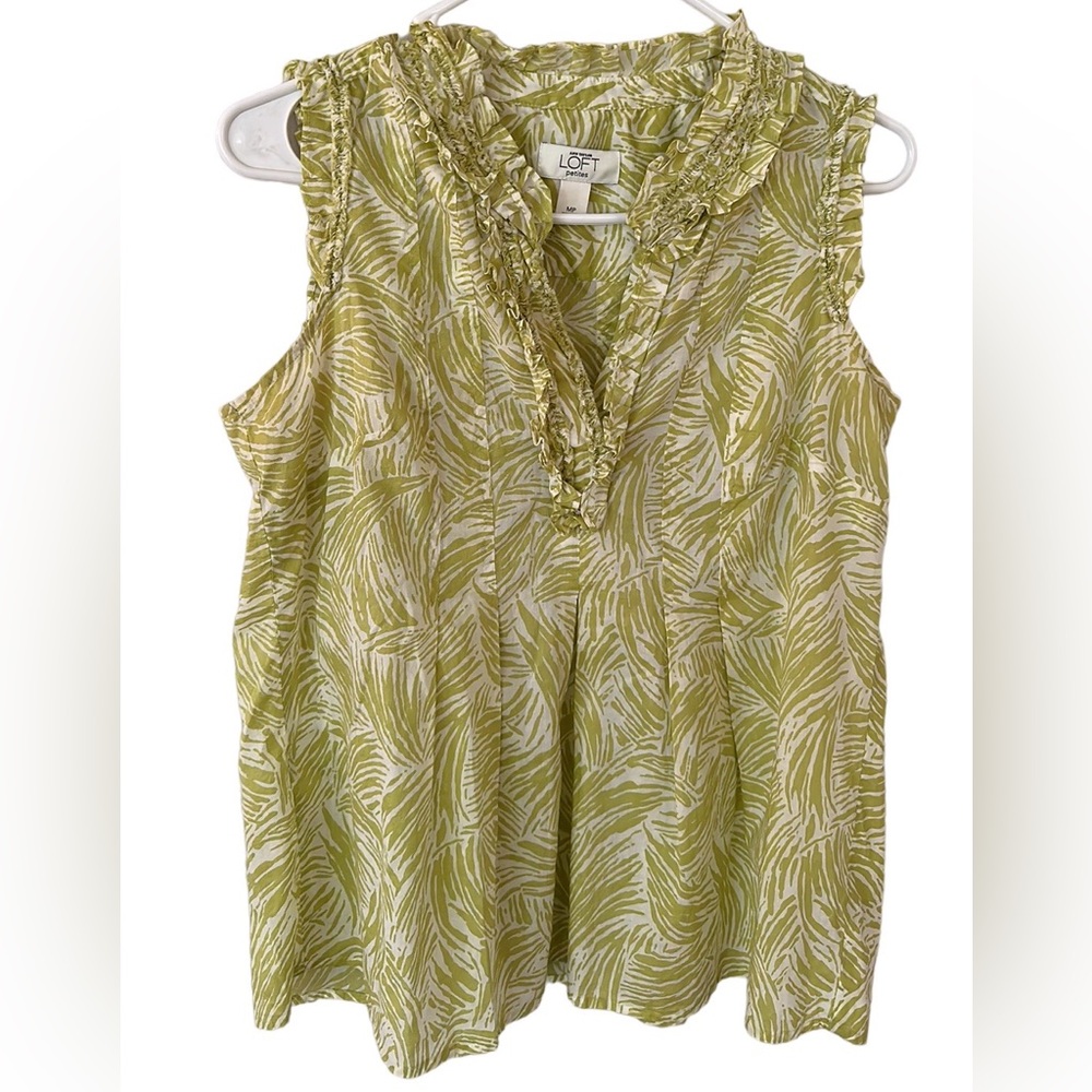 Loft Sleeveless Ruffle Top